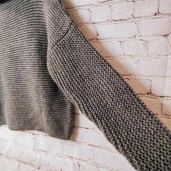Marcella NYC Grey Sweater Wool Blend Chunky Knit Turtle Neck Small - Picture 8 of 15